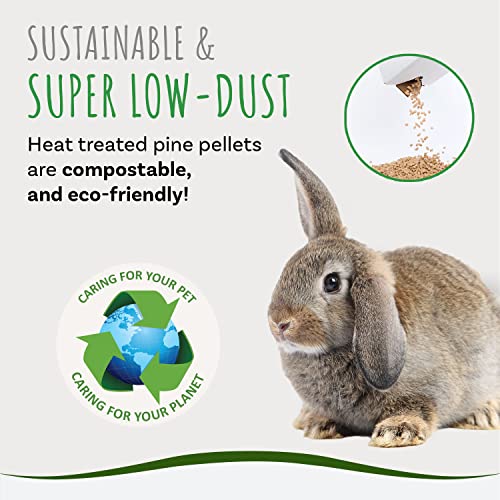 Small Pet Select Pine Pellet Bedding for Rabbits & Guinea Pigs, 8 lb | Absorbent Odor Control, Made in USA, Low Dust, Biodegradable, For Hamsters, Bunnies, Chinchillas & Small Pets - size: 8 Pound (Pack of 1)