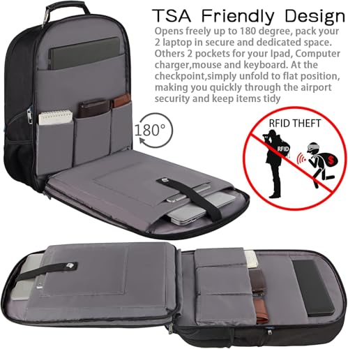 Travel Laptop Backpack,Extra Large 18.4 inch Gaming Laptop Backpacks,Big Capacity TSA Friendly RFID Anti Theft Pocket College Heavy Duty Computer bag for Women Men - color: Blue