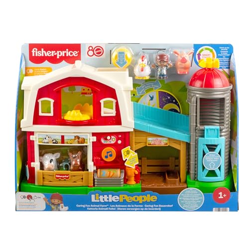 Fisher-Price Little People Farm Animals JGX08 Music and Learning Set, Role Play, Children from 1 Year Old, Multilingual Version, JGX08 - style: Multilingual version