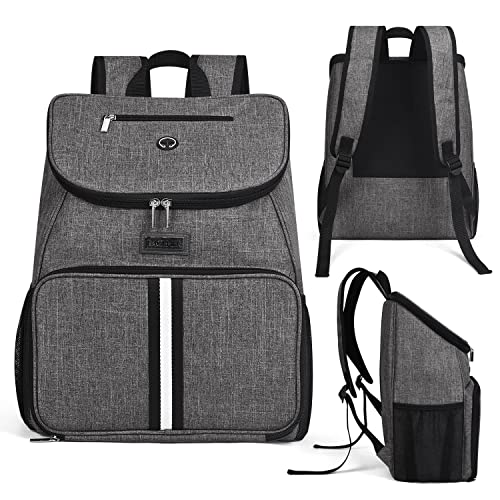 BAGLHER丨Dog Travel Bag, Airline Approved Pet Supplies Backpack, Dog Travel Backpack Accessories Set with 2 Silicone Collapsible Bowls and 2 Food Baskets, Gray - color: Grey-A