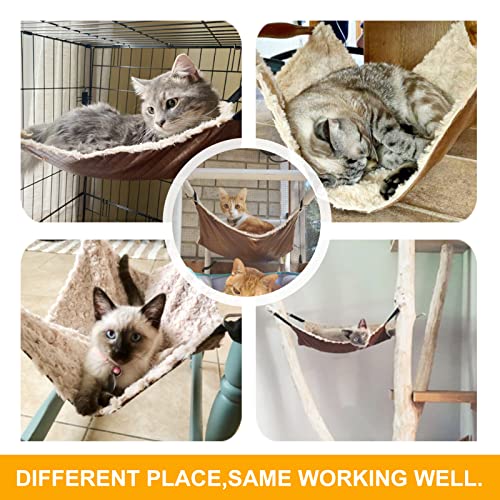 JOYELF Cat Hammock Bed, Large Reversible Cat Cage Hammock Hanging Soft Pet Bed for Kitten Ferret Puppy or Small Pet