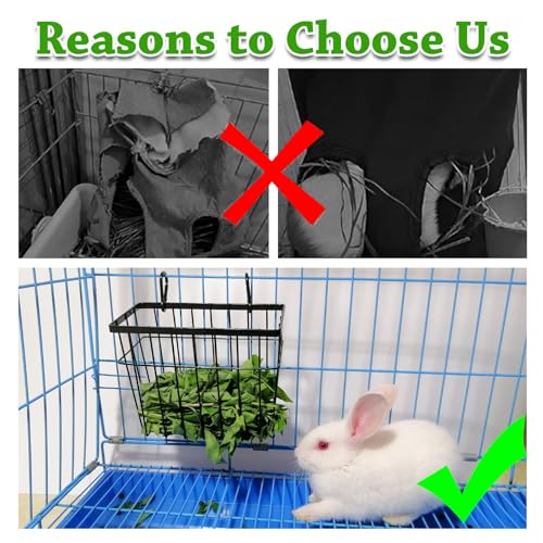 SANGLE SOPFFY Rabbit hay Feeder Small Animal Feeding Set with 350ml Water Bottle, Hay Rack, Pellet Dish for Guinea Pigs, Chinchillas, Bunny- Multifunctional Pellet Food Bowl Dispenser - color: black-3