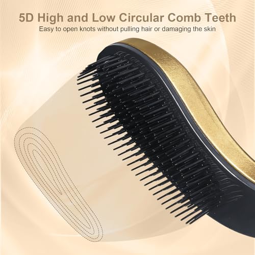 Small Dog Brush, Skin-friendly Soft Bristles (Rose Gold) | Puppy Hair Brush, Massage and Bath Supplies, Pet Grooming Tool for Teddy, Yorkies, Maltese, Shih Tzu, Chihuahua - color: Rose Gold
