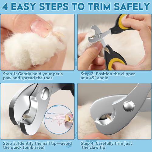 Cat Nail Clippers, Professional Pet Nail Trimmer for Cats, Kittens & Small Pets