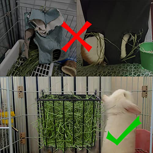Guinea Pig Hay Feeder，Rabbit Hay Feeder with Heavy-Duty Metal Frame Hay Holder，for Bunny, Guinea Pigs,Chinchillas-6.9x4.7x6.6 inch - color: Unspecified, size: 1 piece Small