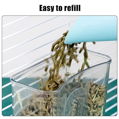 Hanging Automatic Food Dispenser, 27oz Large Capacity Hanging Pet Cage Feeder for Rabbit Bird Chinchilla Hedgehog Guinea Pig Ferret Kitty Puppy (Orange) - color: Orange