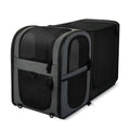 Apollo Walker Cat Carrier Backpack for Small Dogs and Cats Up to 18 lb | Expandable space, Four-Sided Breathable Mesh, Stability Package, Removable Pad,3D back panel,Thickened shoulder straps - color: Gray-expandable