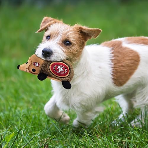 NFL SAN Francisco 49ERS Plush Hedgehog Toy for Dogs & Cats, Cool Soft Pet Toy for Fun and Interactive Play, Dog Chew Toy with Squeaker, Licensed Hot Pet Toy - color: San Francisco 49ers