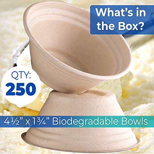Vet-Grade Biodegradable Disposable Tan Kraft Pet Bowls Bulk 250 Pk 8 Oz/1 Cup. Non-Toxic Food and Water Dishes for Puppies, Small Dogs or Cats. Sturdy and Leakproof for Healthy Pets! - size: 250 Pack