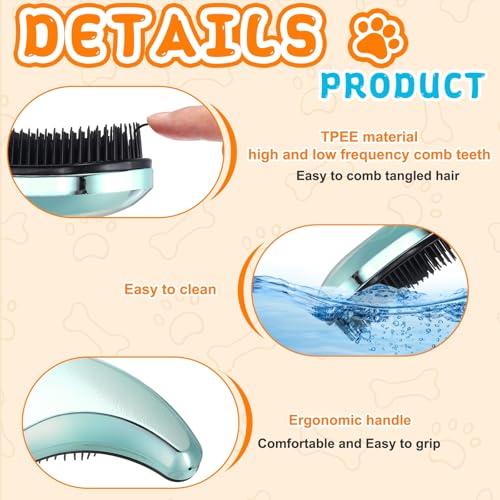 Small Dog Brushes, Grooming Brushes Puppies Hair Remover (Gradient Blue, 2 Pcs) - color: Gradient Blue