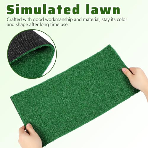 BESPORTBLE Turtle Basking Platform Turf - Reptile Carpet Artificial Grass Mat for Fish Tank Decoration, Simulated Turtle Turf Green Grass Carpet for Climbing and Basking, Aquarium Decor 19.7X9.8 Inch