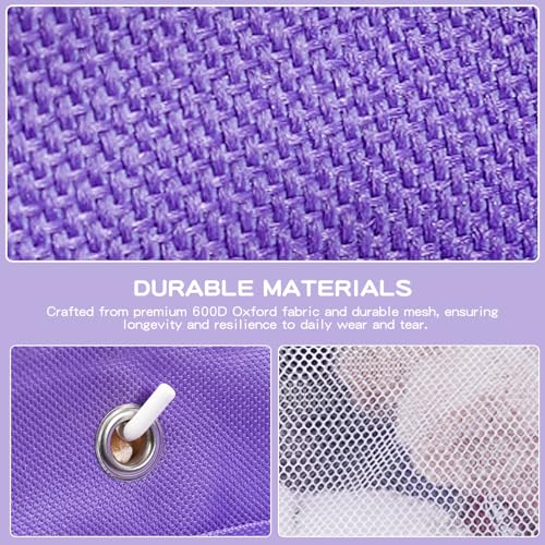 Large Corner Stuffed Animal Storage, Purple Wall Hammock Toy Net, Gift | Baby Plush Toy Holder, Hanging Display for Nursery, Space-saving Organizer for Kids' Bedroom - color: Purple, size: 1PCS