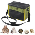 haozaikeji Guinea Pig Carrier Bag Portable Rabbit Travel Bag Breathable Small Animal Outgoing Pouch Hamster Carrier with Pad - color: Green