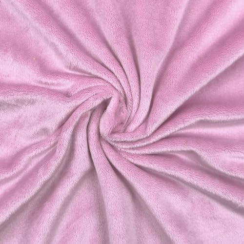 Barcelonetta | Minky Fabric | Plush, Super Soft, Cuddle | Solid Minky | by the Yard | 60" Wide | Baby Blanket, Change Station Cover, Pillow, Scarf, Beanie (Light Pink, 1 Yard) - color: Light Pink, size: 1 Yard