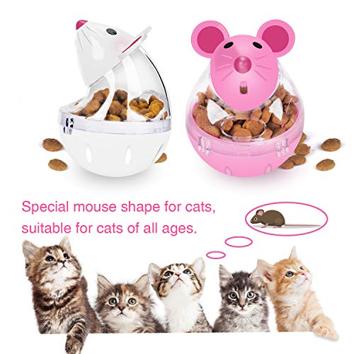 Legendog Cat Slow Feeder Food Ball - Mice Tumbler Shaped Pet Treat Toy for Cats