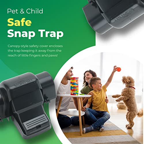 Rat Traps Indoor and Outdoor - 4 Pack Dual-Entry Large Rat Trap Outdoor and Indoor for Home, Garden and Restaurant with 99.9% Trap Rate | Easy to Use Rodent Traps with Safe Hands Free Design - UCatch - size: Pack of 4