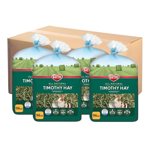 Kaytee Timothy Hay, High Fiber, Grown Specifically for Small Animals, Rabbits, Guinea Pigs, Chinchillas, Ideal Bulk Order for Small Pets, 24 pounds - size: 24 Pound (Pack of 1)