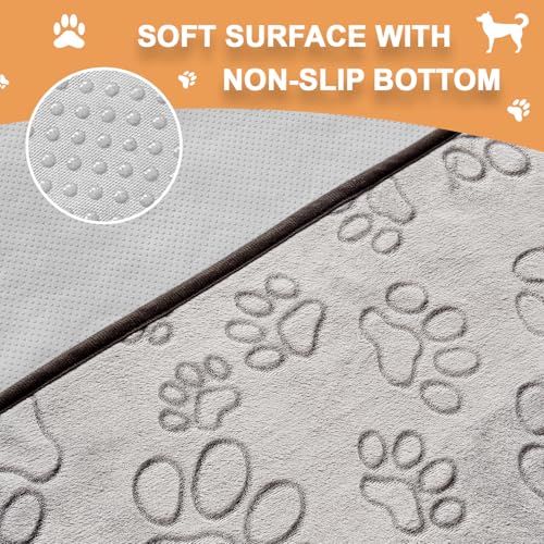 Reusable Puppy Pads, Washable Pee Pads, Leakproof 55"x 62" 2 Pack | Extra Large Absorbent Dog Pads With Waterproof Non-Slip Backing For 6 Panel Playpens, Kennels, Indoor Potty & Puppy Training - size: 55x62(pack of 2)-Gray