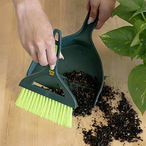 Pine-Sol Mini Dustpan and Brush Set | Nesting Snap-On Design | Portable,Compact Dust Pan and Hand Broom for Cleaning,Green,(Pack of 12) - size: (Pack of 12)