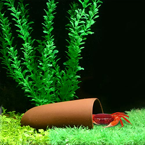 Saim Ceramic Shrimp Shelter Fish Tank Ornament Spawning Fish Hideaway Breeding Cones Cave Aquarium Decorations for Pleco Crab Cave Betta Hideaway