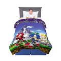 Franco Kids Bedding Super Soft Microfiber Reversible Comforter, Twin/Full, Sonic The Hedgehog, Anime - color: Sonic the Hedgehog, size: Twin/Full