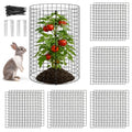 10 Pack Plant Protectors from Animals 12'' x 12'' with Stakes Nylon Ties | Metal Wire Mesh Garden Plant Cages for Outdoor Gardening Supplies to Keep Rabbit Chicken Away from Tomato Flower Vegetables - size: 10PACK-12*12inch