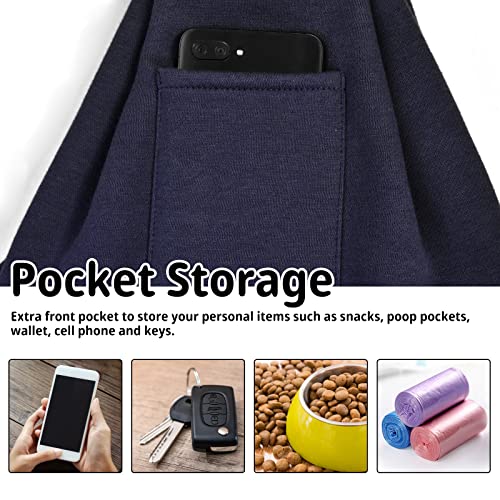 Dog and Cat Sling Carrier - Hands Free Reversible Pet Papoose Bag - Soft Pouch and Tote Design - Suitable for Puppy, Small Dogs Cats Outdoor - color: Classic Blue