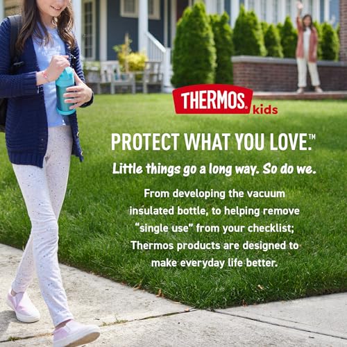 THERMOS FUNTAINER Water Bottle with Spout, 16oz, Sonic | Kids Stainless Steel Insulated Water Bottle, Keeps Drinks Cold Longer for School & Play, BPA-Free - color: Sonic, size: 16 Ounces