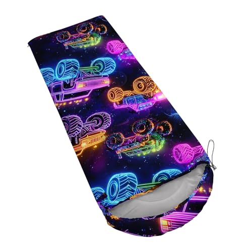 AILONEN Cartoon Car Sleeping Bags,Lightweight & Waterproof,3 Season Warm & Cool Weather,Cute Stars Printed Vehicles Transportation Sleeping Bags for Boys,Kids,Adults Travelling,Outdoors - color: C43