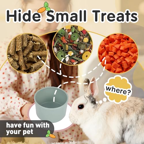 8 Pcs Stacking Cups for Rabbits, Colorful Bunny Toys for Rabbits and Small Animals, Nesting Rabbit Toys of Different Sizes, Bunny Stacking Cups for Hiding Food and Playing - color: Colourful