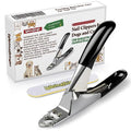 Dog Cat Pets Nail Clippers, Professional Pets Claw Trimmer with Free Nail File, Sharp Stainless Steel Blade, Sturdy Non Slip Handles - for Safe, Professional at Home Grooming - color: Black