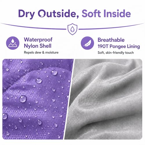 Sleeping Bags for Adults & Kids, Lightweight Camping Sleeping Bag | Waterproof Backpacking Sleeping Bag for Girls, Boys & Teens, Warm 3-Season Design for Hiking, Camping & Outdoor Travel - color: 4.4lb-Purple