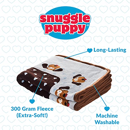 Snuggle Puppy Blanket for Pets - Cozy Dog Blanket for Small Dogs - Machine Washable Dog Blanket in Blue - color: Blue