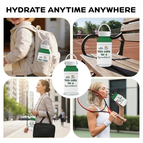 25oz Accounting Water Bottle with Straw Lid & Direct-drink Lid - Accounting Stainless Steel Water Bottles, BPA-free Leakproof Sports Waters Bottle for School Travel, Gifts Cup for Accountant - color: Accounting