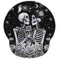 Skeleton Lover Mouse Pad with Gel Wrist Support, Smooth Surface Ergonomic Mouse pad, Non-Slip Pain Relief Desk Mat for Gaming, Work & Office Desktop - color: Skeleton Lover