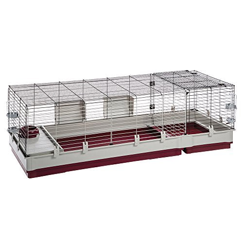 Ferplast Krolik XXL Rabbit Cage w/Wire Extension | Rabbit Cage Includes All Accessories & Measures 63.8L x 23.62W x 19.68H Inches | 1-Year Warranty - style: XXL Rabbit Cage