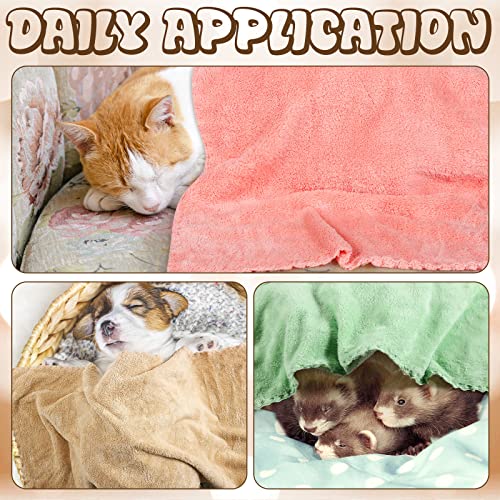 Newwiee 48 Pcs Guinea Pig Fleece Bedding Blankets Bulk Washable Small Animal Fleece Cage Liners Pet Wash Cloth Sleeping Mat Cover for Hamster Chinchilla Rabbit Hedgehog (14 x 30 Inch,Multicolor) - color: Multicolor, size: 14 x 30 Inch