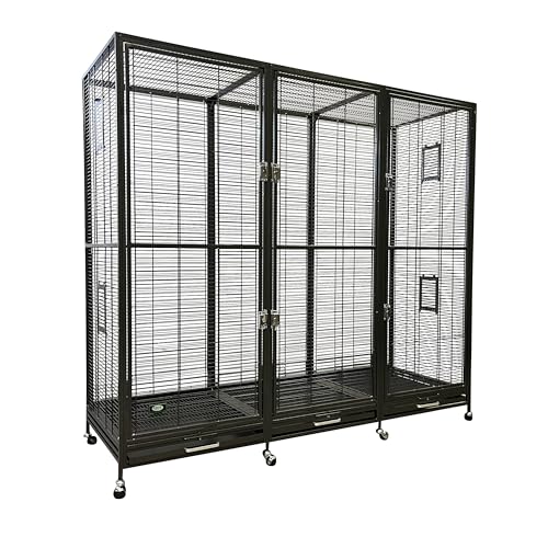Exotic Nutrition Borneo Small Animal Cage - for Sugar Gliders, Squirrels, Marmosets & Other Small Pets (Cage + Add-On) - size: Cage + Add-On