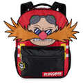 AI ACCESSORY INNOVATIONS Sonic The Hedgehog Backpack for Boys & Girls, Dr. Eggman Big Face 16 Inch Schoolbag with Dr. Eggman Rubber Molded Dangle - style: Dr. Eggman