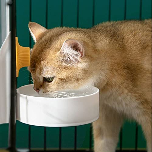 Pet Hanging Automatic Feeders Drinking Bowls 33.8oz, Auto Gravity Pet Feeding Water Set, Cage Pet Feeding Bowls Dispenser for Cats Dogs Puppy, Rabbit Hamsters Chinchilla Hedgehog (Blue-Water) - color: Blue-Water