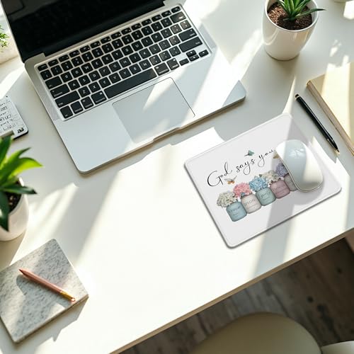 Christian Inspirational Gifts God Says You are Mousepad, Christian Office Supplies Desk Accessories, Religious Bible Verse Mouse Pads for Desk Office Computers Laptop Accessories, 9.5x7.9 Inch - color: 02Child