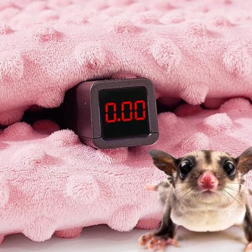 2 Pcs Sugar Glider Warm Bonding Sleeping Pouch Small Pet Cotton Hanging Comfortable Nest Bed for Sugar Glider, Hamster, Gerbil, Mouse, Pet Accessory (Pink+Blue)
