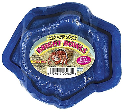 Zoo Med Hermit Crab Bright Bowl, Blue - color: Blue