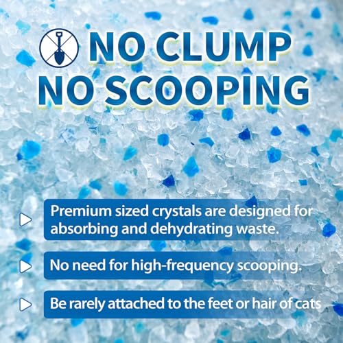 Made4Pets Cat Litter Crystals,Non Clumping Litter 8.6 lbs(2 x 4.3 lb Packs) | Odor Control Kitty Litter Non Clumping No scooping Low Dust, Low Tracking, Lightweight, Dehydrates Waste - size: 2 Pack