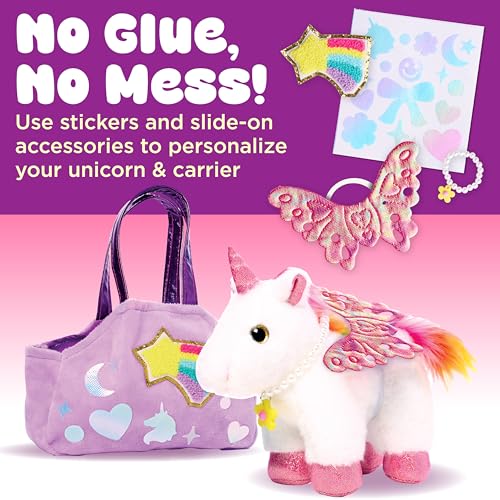 Creativity for Kids Glitzy Unicorn Kit | Adopt, Accessorize & Decorate Your Plush Pet | Toddler Purse & BFF Jewelry | Encourages Imaginative Play & Fine Motor Skills (Ages 4+) - style: Glitzy Unicorn