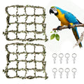 2 Packs Pet Bird Climbing Rope Net Small Animal Rope Net Bird Climbing Net for Rats Parakeet Cockatiel Cockatoo Conure African (L 23.62 * 23.62inch) - size: L
