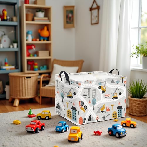 Rectangular Baby Kids Storage Basket for Home Kitchen Girls Cute Storage Bin Organizer Shelf Book Room Decor(Car) - color: Car