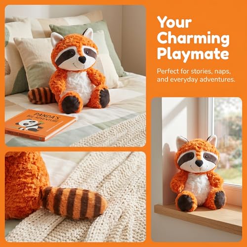 YUKOUQIAN Red Panda Stuffed Animal Cute Plush Doll Toy 10 inch for Girls Boys Christmasl (Stand redpanda ju) - style: stand redpanda ju