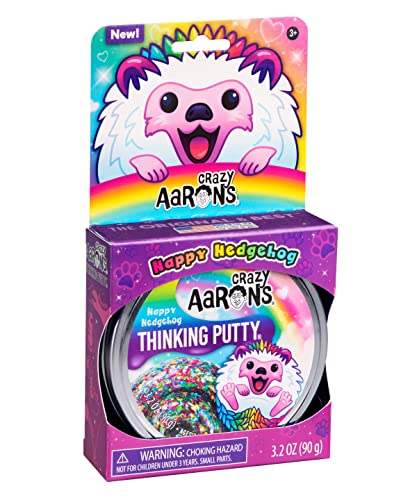 Crazy Aaron's Thinking Putty® - Happy Hedgehog - Multi-Color Sensory Putty for Kids and Grown ups in a 4" Tin - Creative and Endless Fun, Stress Relief Therapy Toys, Never Dries Out - Made in USA
