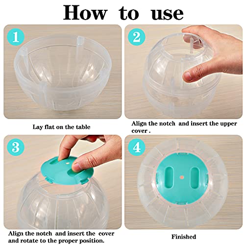 2 Pieces Hamster Ball Hamster Exercise Ball 5.7 Inch Guinea Pigs Running Balls Transparent Plastic Hamsters Wheel for Mini Dwarf Rabbits Small Pets to Reduce Boredom and Increase Activity